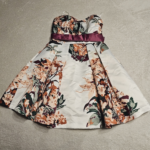 Mini A-line Floral Dress, Charlotte Russe, Size S - Picture 2 of 6